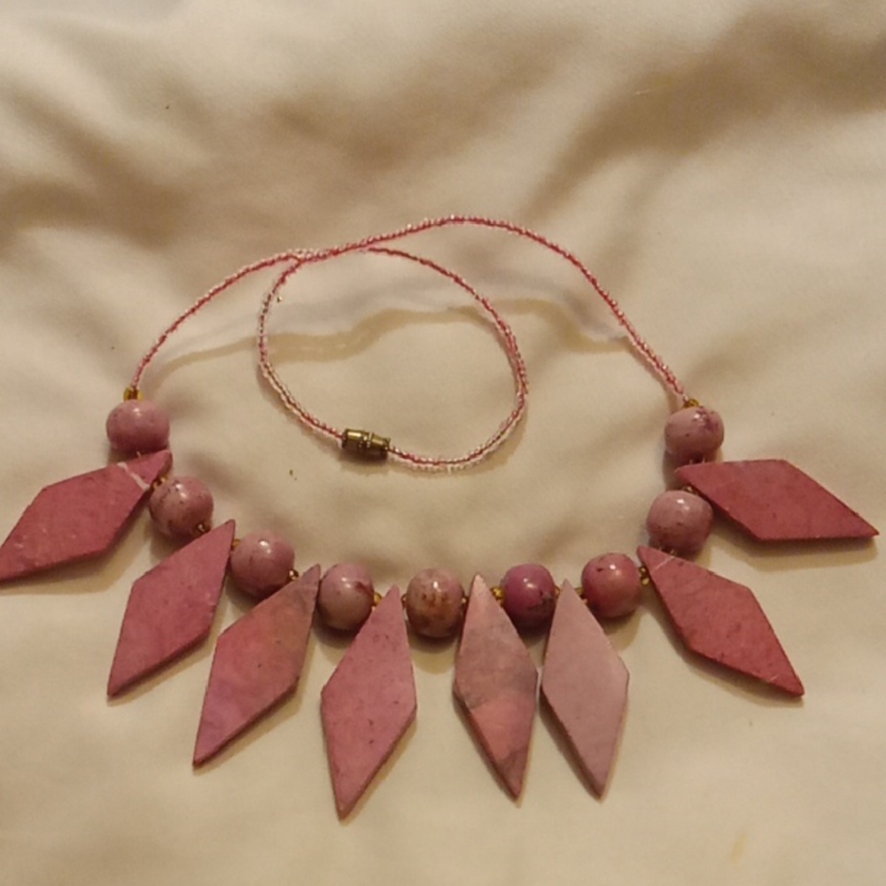 Pink Geometric Necklace
